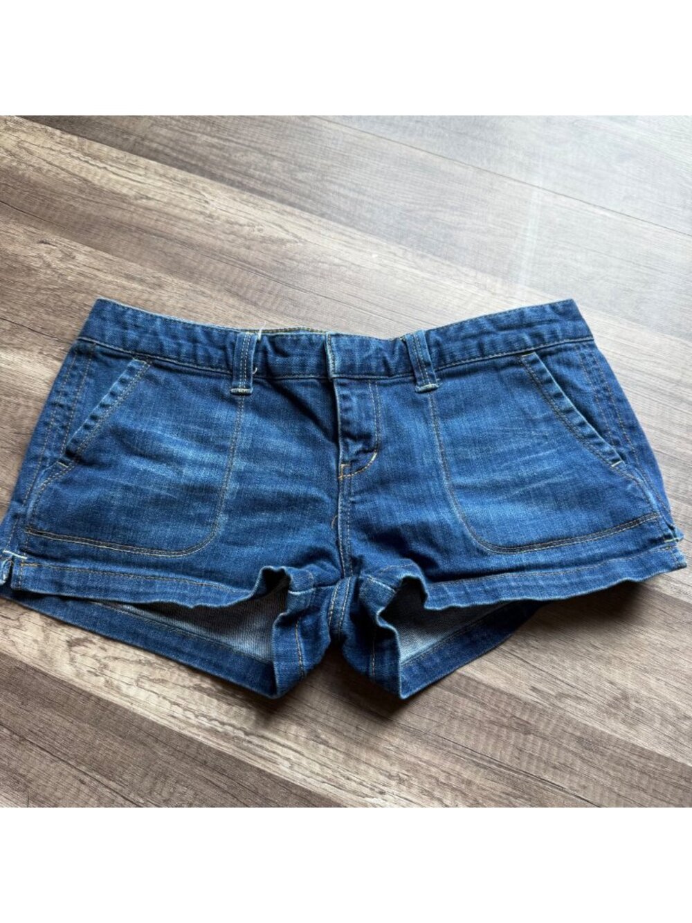 Y2K Aeropostale Womens Blue Denim Shorts Size 7/8 Casual Summer Wear